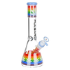 Pulsar Rainbow Pride Glass Beaker Bong
