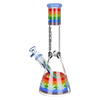 Pulsar Rainbow Pride Glass Beaker Bong