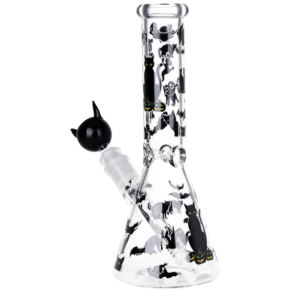Pulsar Superstitious Kitty Glow Bong Hand Pipe Bundle