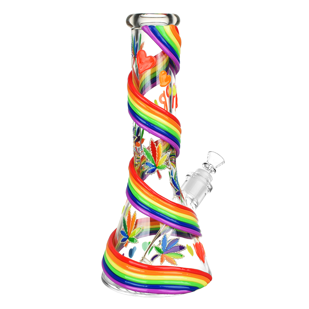 Rainbow Pride Beaker Bong for Optimal Smoking Experience