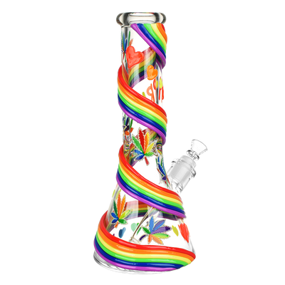 Rainbow Pride Beaker Bong for Optimal Smoking Experience