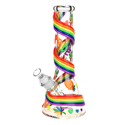 Rainbow Pride Beaker Bong for Optimal Smoking Experience