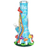 Rainbow Glow Beaker Bong - 12.5" Skeleton Design