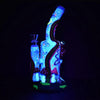 Skeleton Under The Rainbow Glow Bong - 9.5” Water Pipe