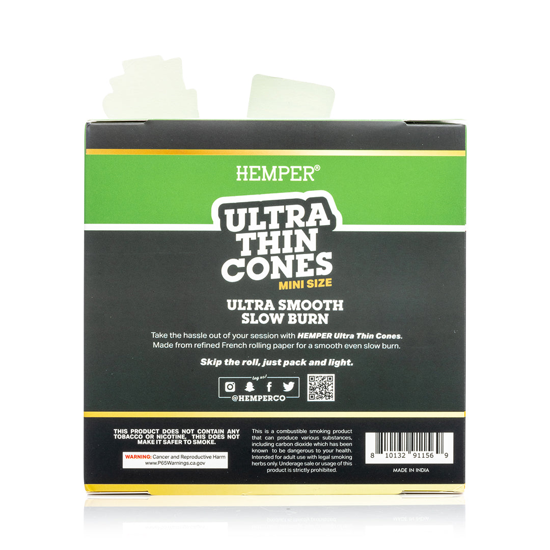 Ultra Thin Pre-Rolled Cones French Unbleached Paper - 10 Pack - Mini Size