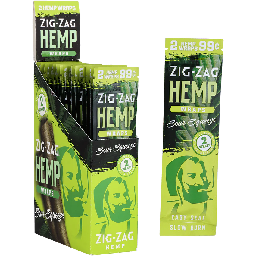 Zig Zag 2-Pack Flavored Hemp Wraps | 25ct Display