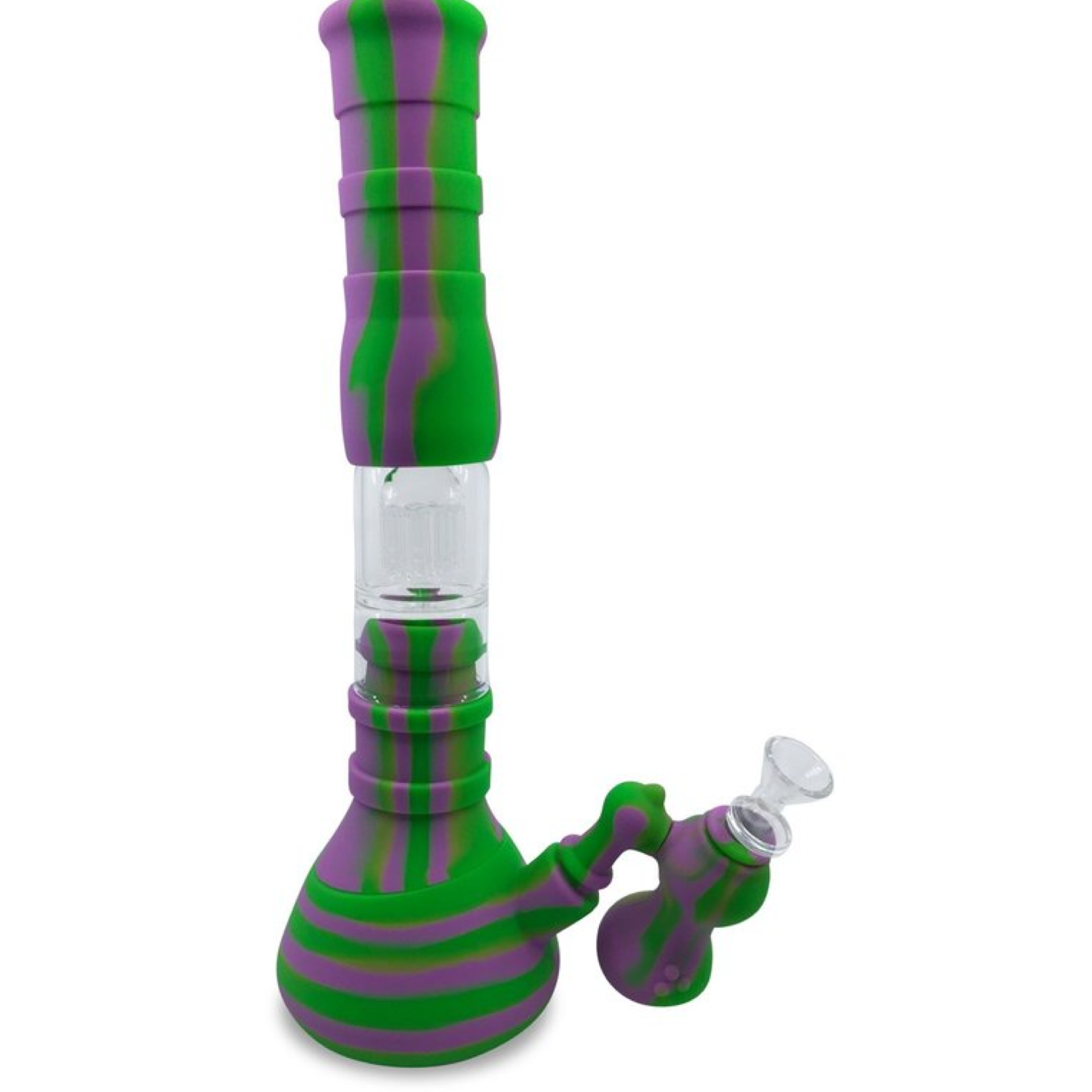 15” Silicone Water Pipe - Ashcatcher Morphs into Bubbler! by Mission Dispensary | Mission Dispensary