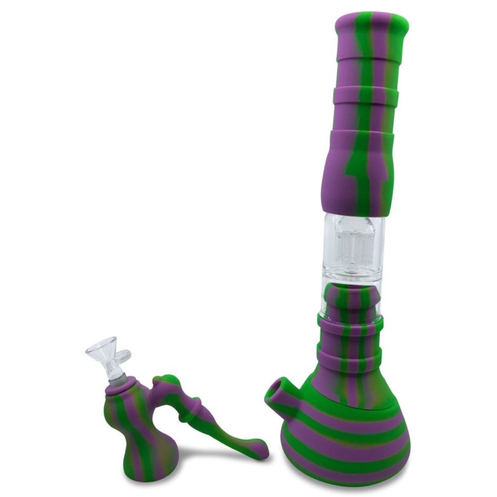 15” Silicone Water Pipe - Ashcatcher Morphs into Bubbler! by Mission Dispensary | Mission Dispensary