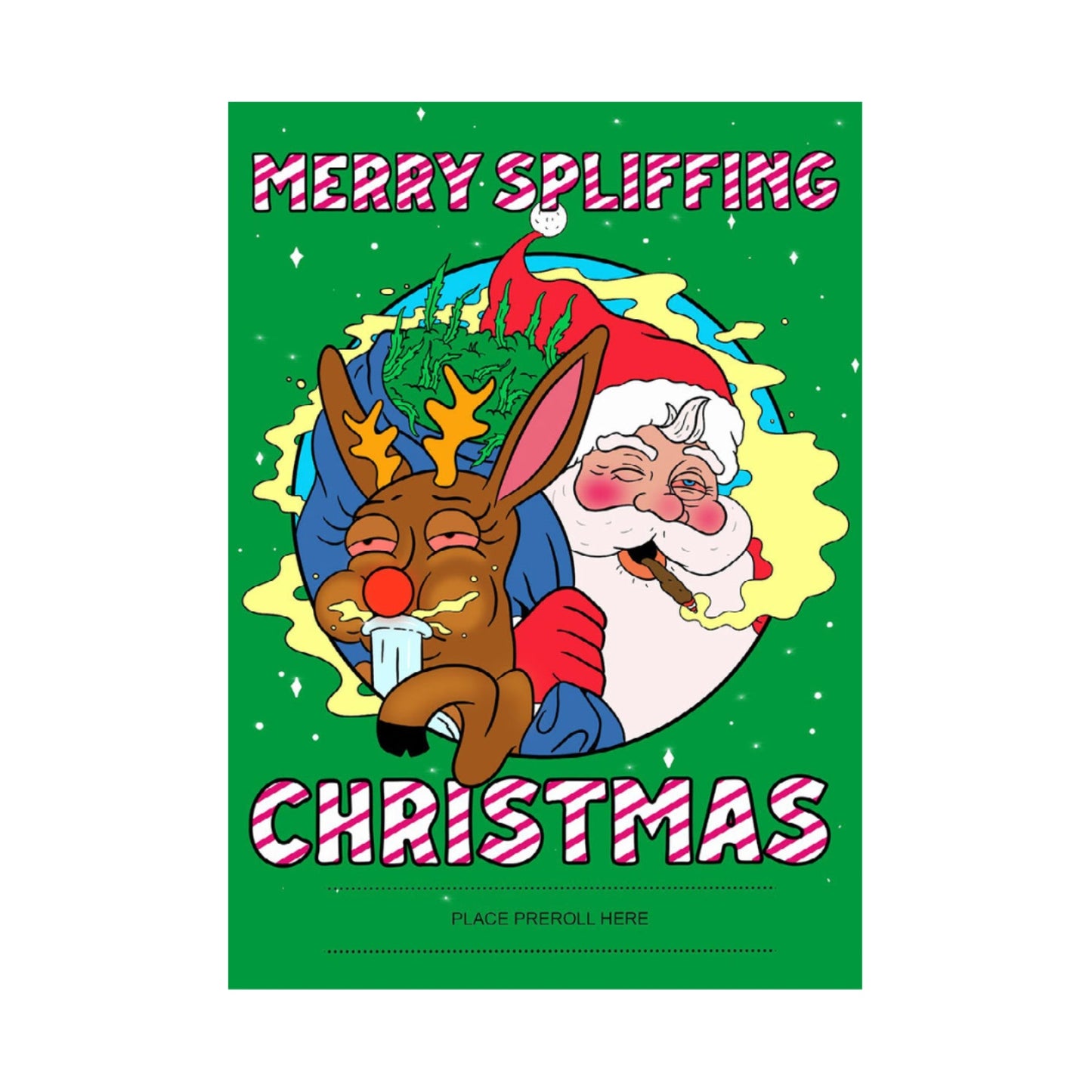 420 Cardz Merry Spliffing Christmas Card by 420 Cardz | Mission Dispensary