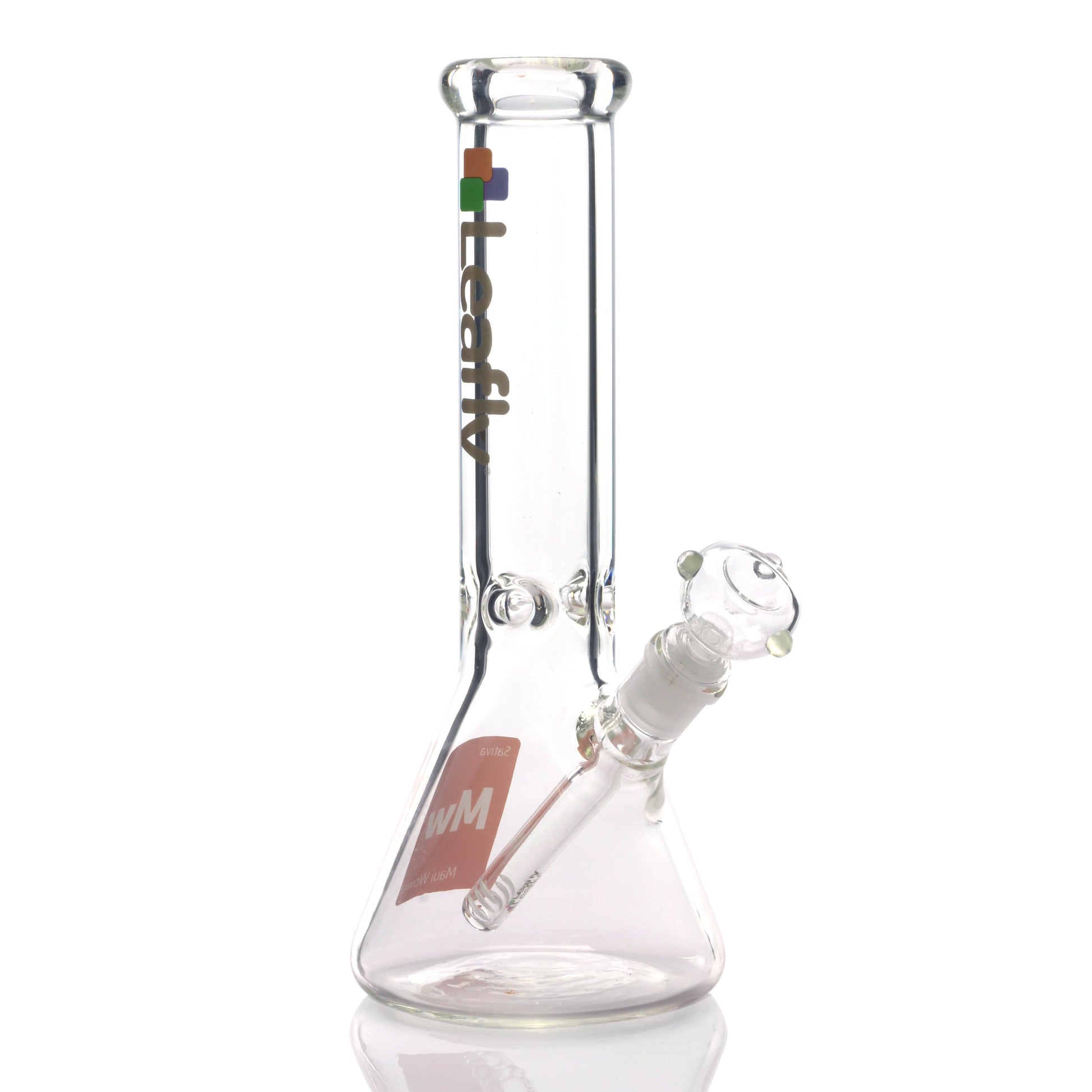 Leafly Strain Tile Beaker Bong - Sativa, Indica or Hybrid by Leafly Water Pipes | Mission Dispensary