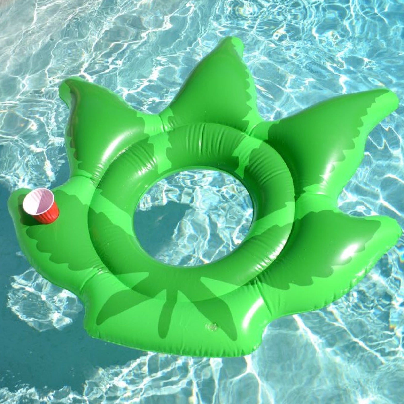 Giant Weed Leaf Pool Float 🌴☀️ by Mission Dispensary | Mission Dispensary