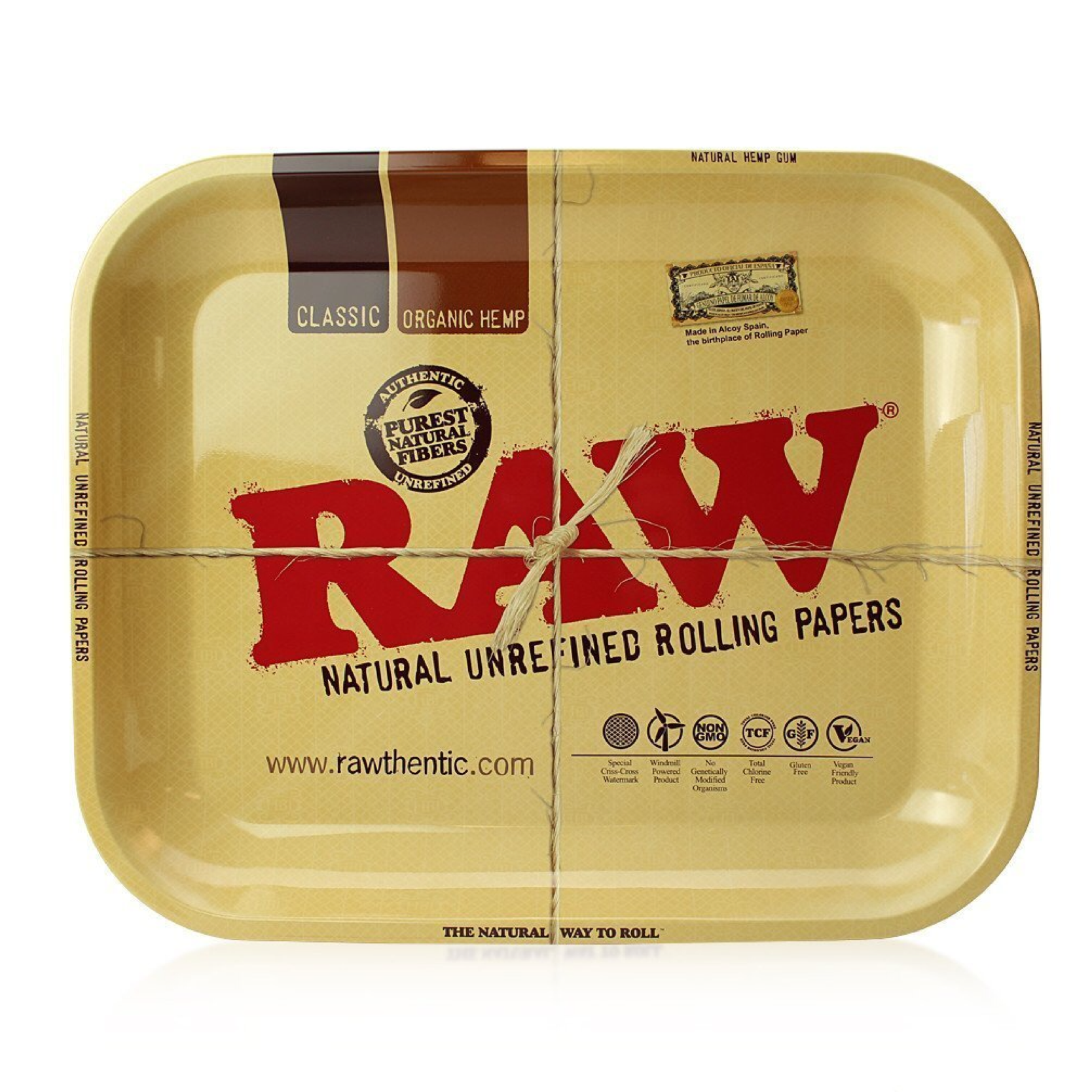 Raw® Classic Large Vintage-Style Metal Rolling Tray (14 x 11) by RAW Rolling Papers | Mission Dispensary