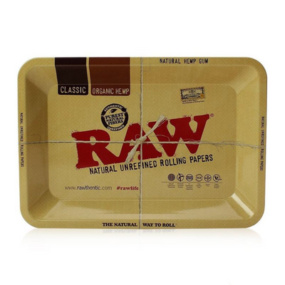 Raw® Mini Metal Rolling Tray (7 x 5) by RAW Rolling Papers | Mission Dispensary