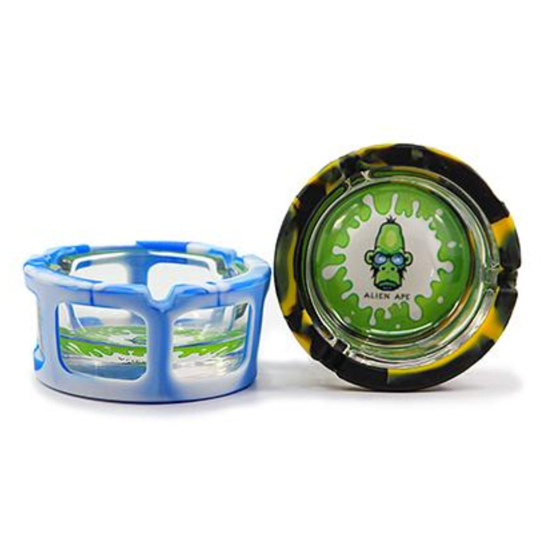 Space King Glass Ashtray w. Silicone Sleeve by Space King | Mission Dispensary