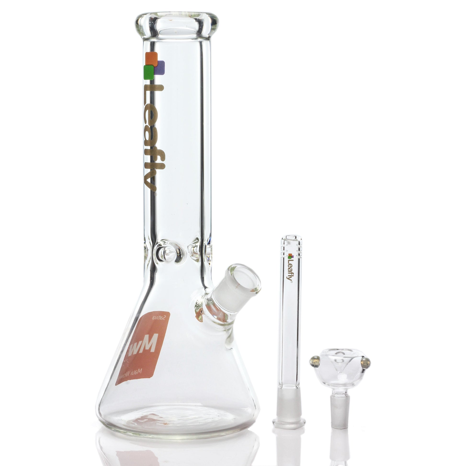 Leafly Strain Tile Beaker Bong - Sativa, Indica or Hybrid by Leafly Water Pipes | Mission Dispensary