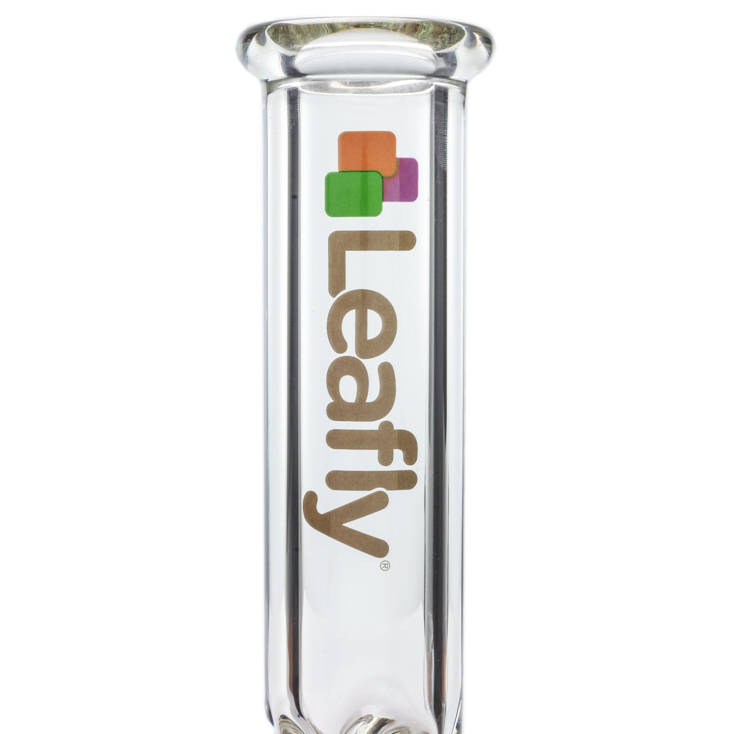 Leafly Strain Tile Straight Tube Bong - Sativa, Indica or Hybrid 