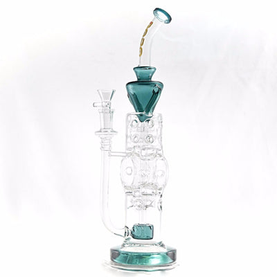 BoroTech 13 Swiss Cheeze Tunnel Recycler 🌿 by BoroTech Glass | Mission Dispensary