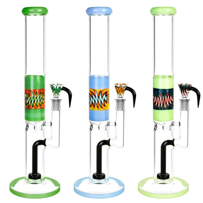 Mission Dispensary 15.5” Glitch Straight Tube Bong by Mission Dispensary | Mission Dispensary