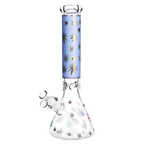 Mission Dispensary 14” Hemp Leaf Beaker Bong by Mission Dispensary | Mission Dispensary