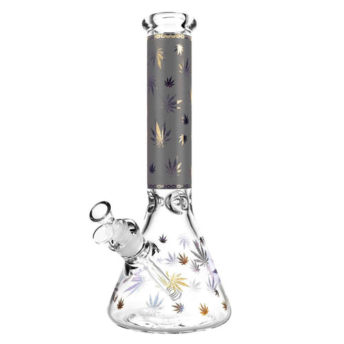 Mission Dispensary 14” Hemp Leaf Beaker Bong by Mission Dispensary | Mission Dispensary