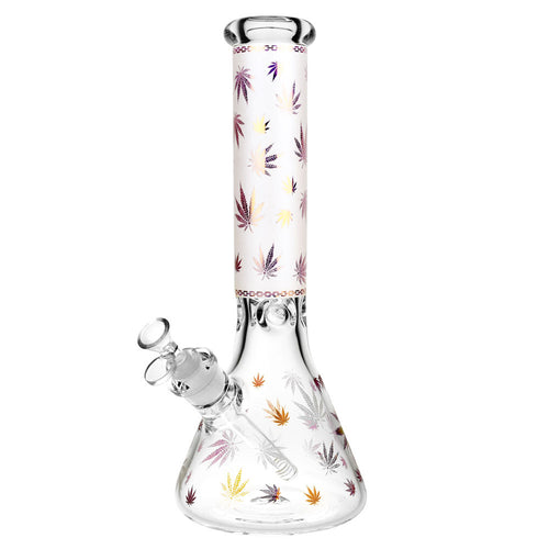 Mission Dispensary 14” Hemp Leaf Beaker Bong by Mission Dispensary | Mission Dispensary