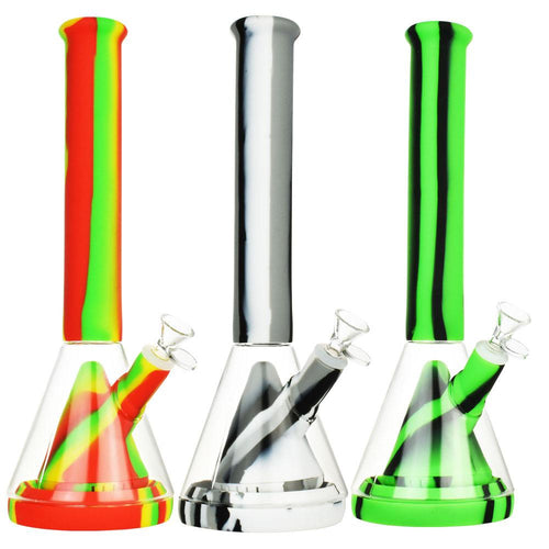 Mission Dispensary 14” Silicone & Glass Hybrid Beaker Bong by Mission Dispensary | Mission Dispensary