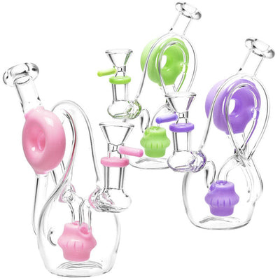 Mission Dispensary 6.5” Twisted Donut Recycler Bong by Mission Dispensary | Mission Dispensary