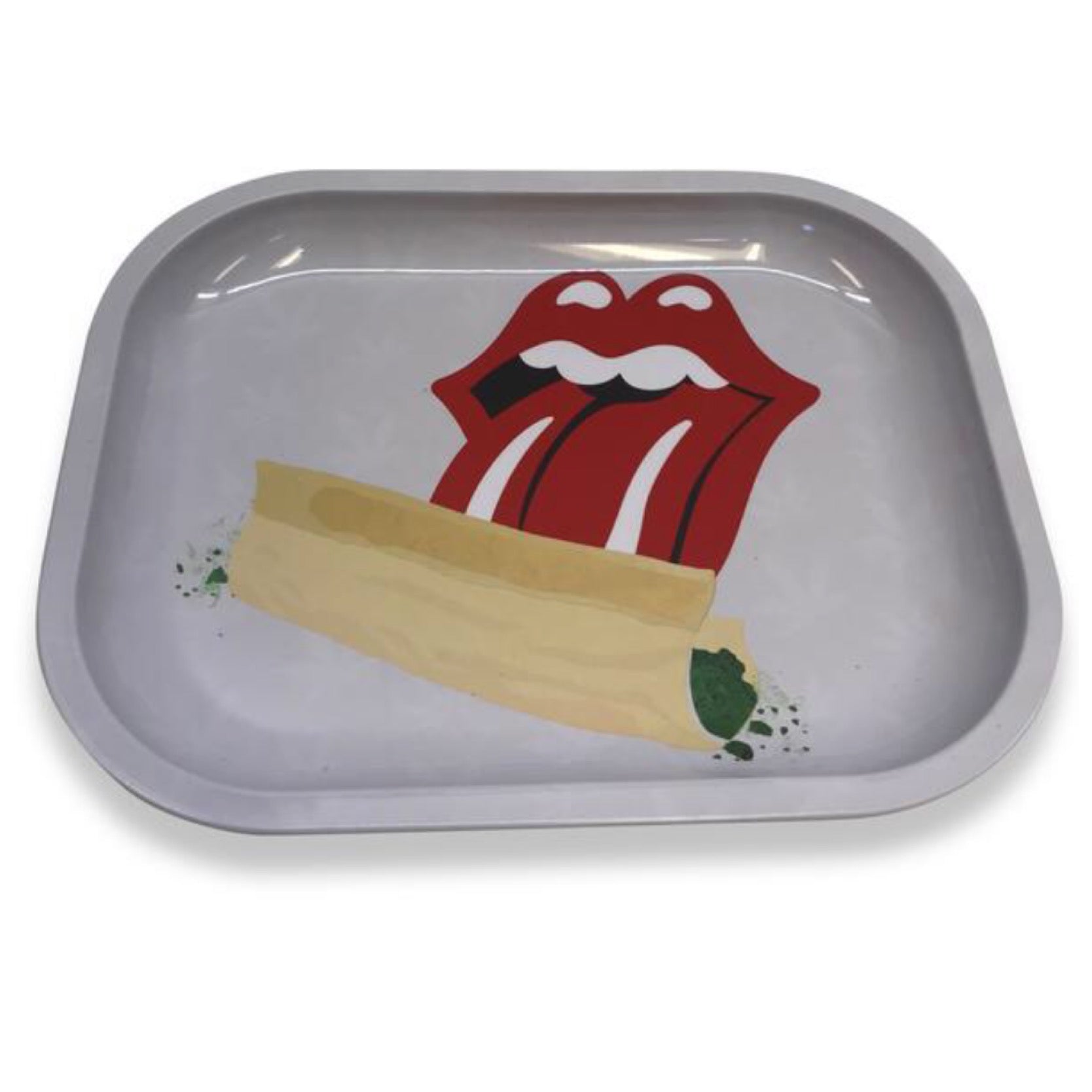 “Rolling Stoned” Mini Metal Rolling Tray (7 x 5) by Mission Dispensary | Mission Dispensary