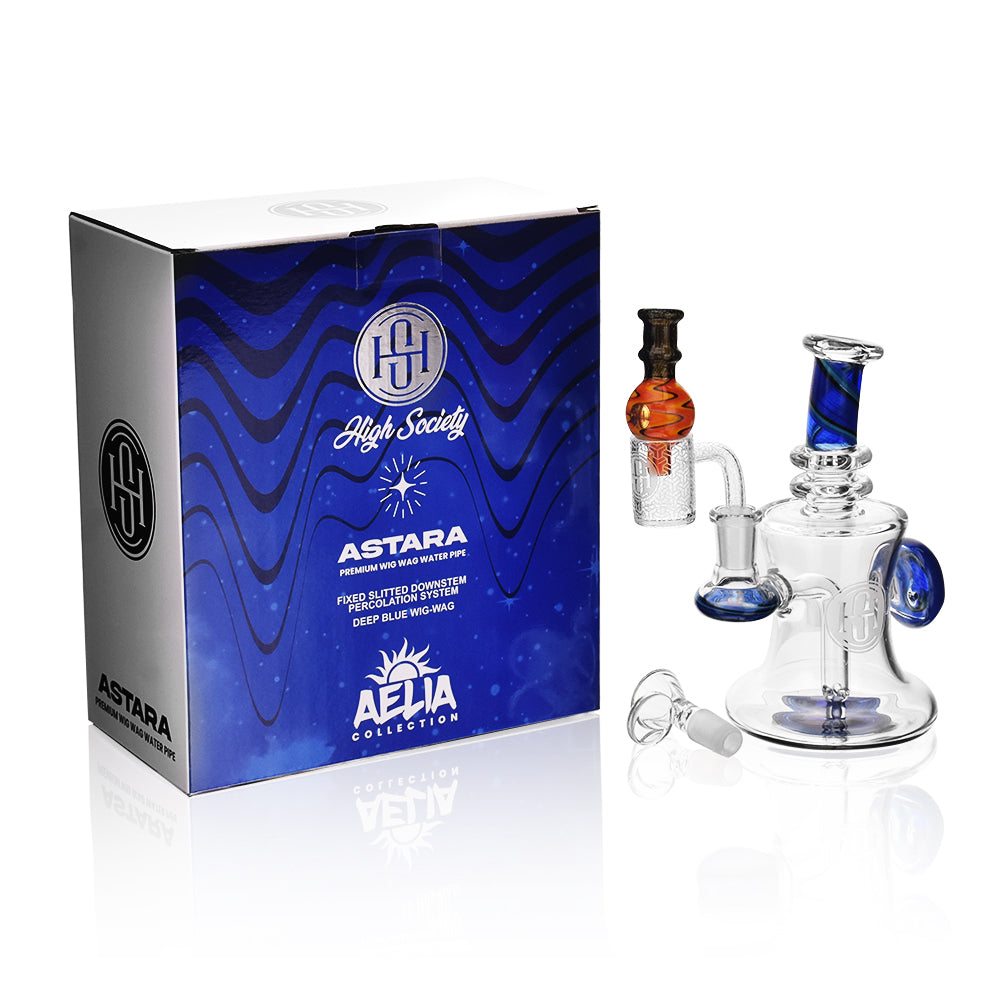 High Society 7.5 Astara Premium Wig Wag Concentrate Rig by High Society | Mission Dispensary