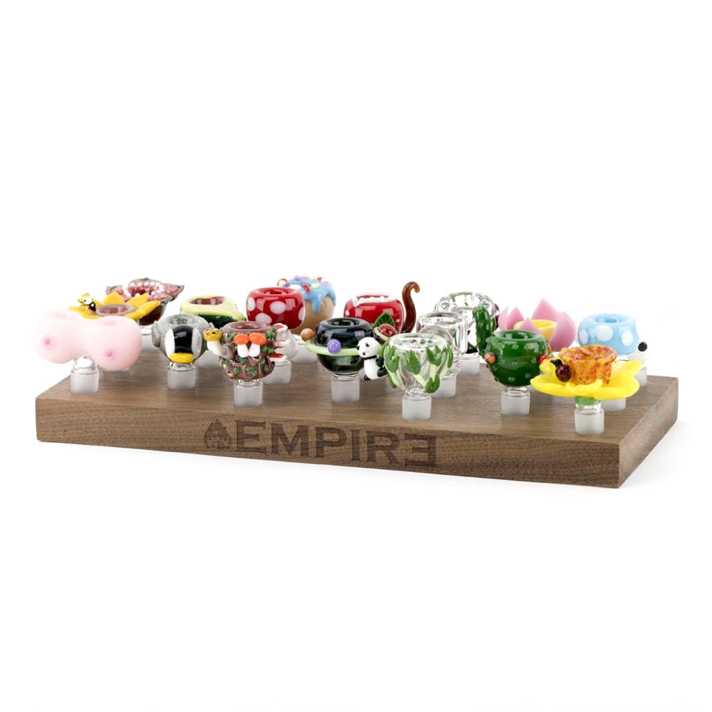 Empire Glassworks Wooden Bowl Display Piece by Empire Glassworks | Mission Dispensary