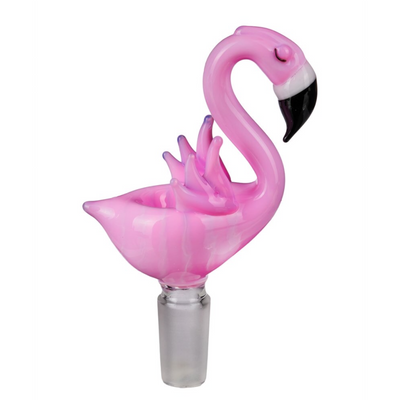 Empire Glassworks Pink Flamingo Bowl Piece by Empire Glassworks | Mission Dispensary