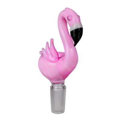 Empire Glassworks Pink Flamingo Bowl Piece by Empire Glassworks | Mission Dispensary