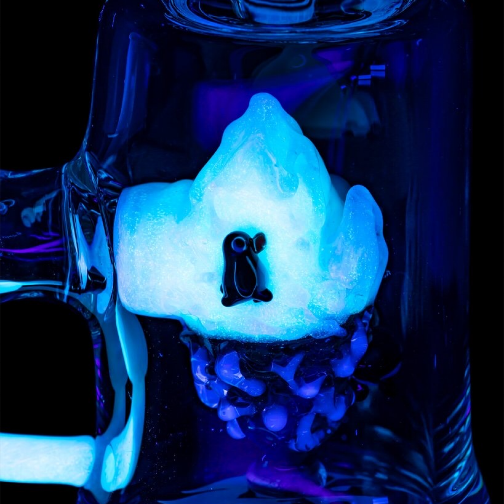 Empire Glassworks “Avenge the Arctic” UV Mini Beaker Bong ❄️ by Empire Glassworks | Mission Dispensary