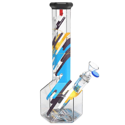 Famous Designs Octagon 12” Glass Beaker Bong by Famous Brandz | Mission Dispensary
