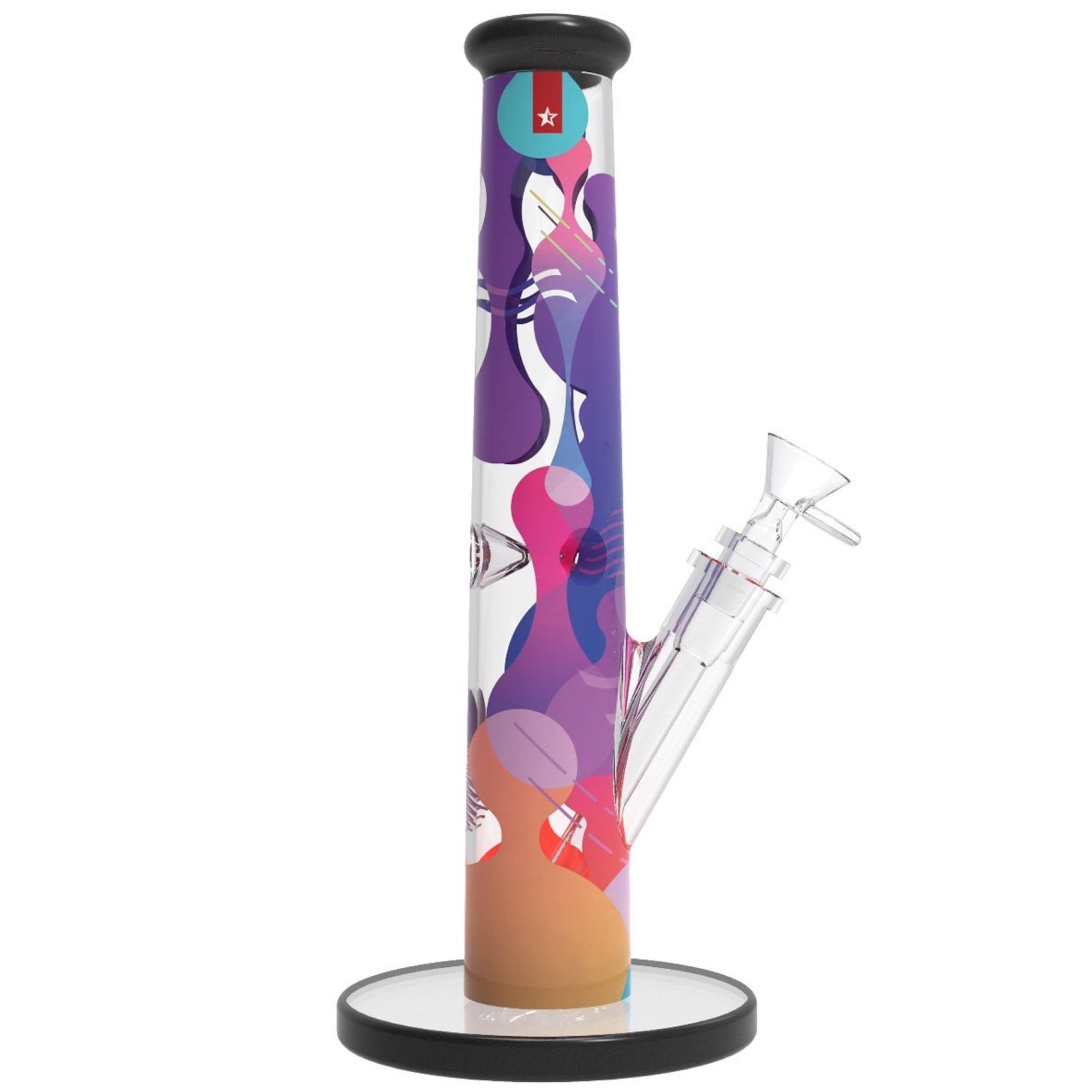 Famous Designs Panorama 12” Straight Tube Bong by Famous Brandz | Mission Dispensary