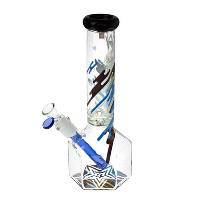 Famous Designs Octagon 12” Glass Beaker Bong by Famous Brandz | Mission Dispensary