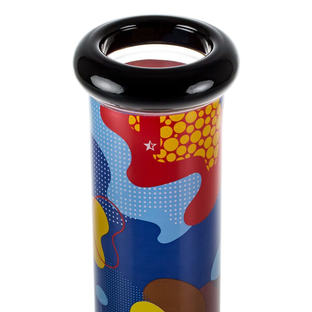 Famous Designs Papaya 12” Glass Beaker Bong by Famous Brandz | Mission Dispensary