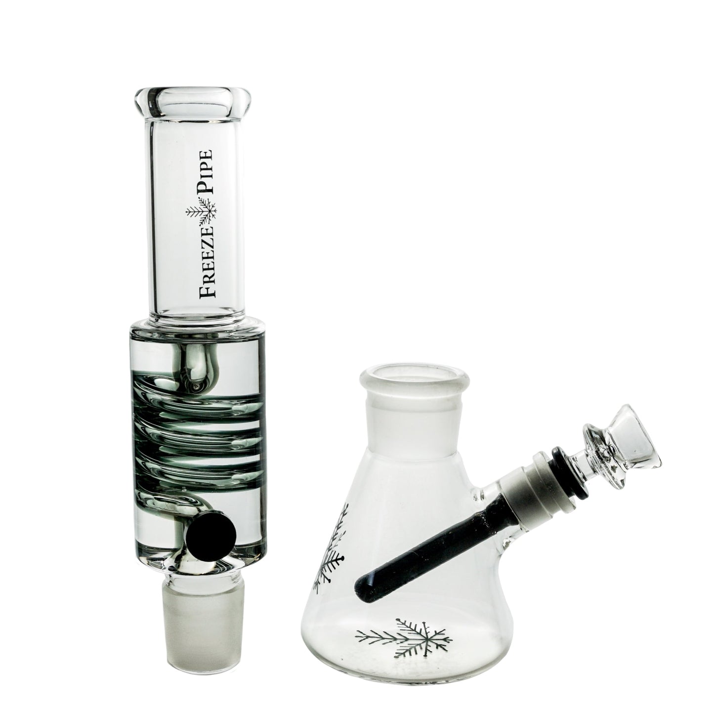 Freeze Pipe 11” Glycerin Coil Beaker Bong by Freeze Pipe | Mission Dispensary