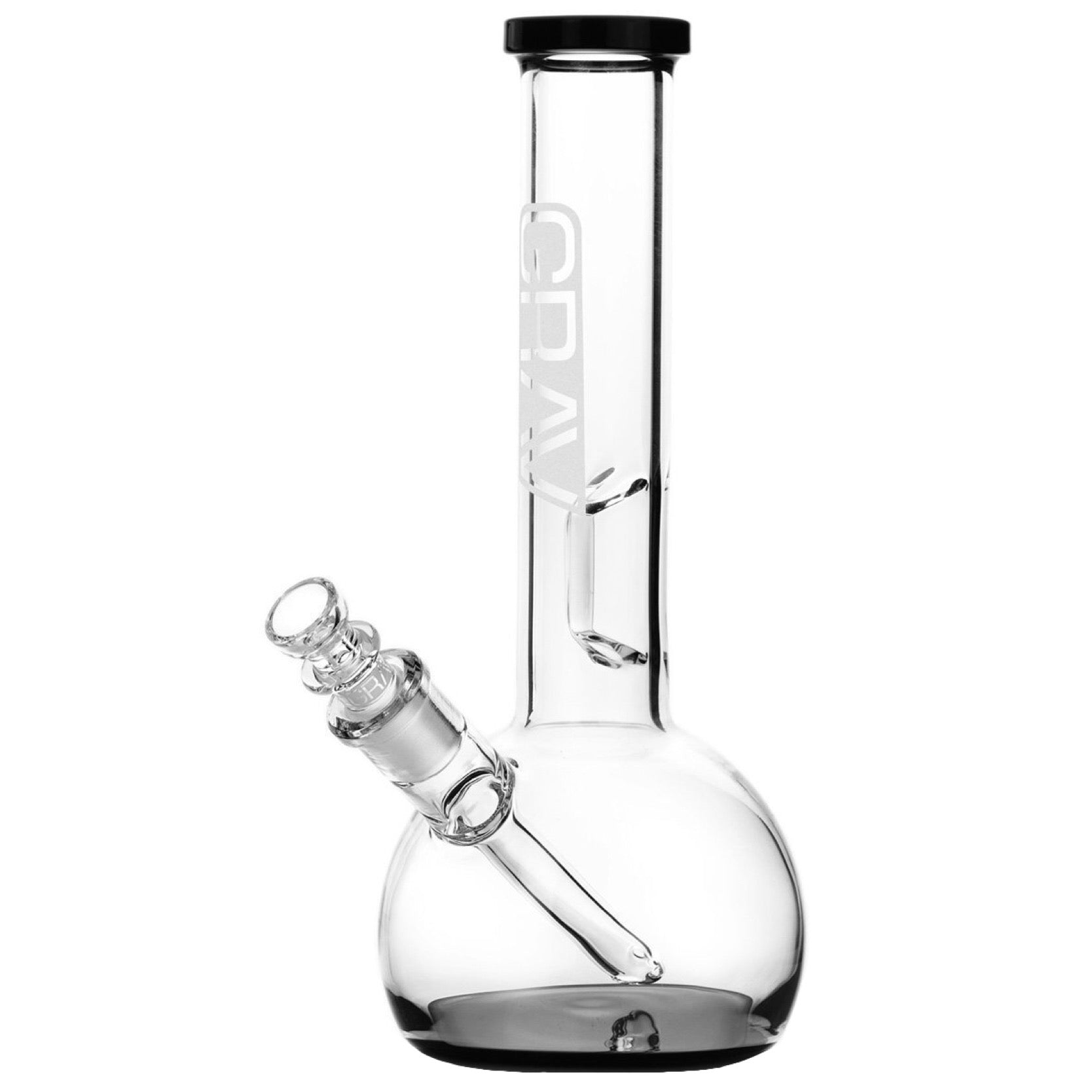 Grav® 8” Bubble Base Beaker Bong - Black by GRAV / Grav Labs | Mission Dispensary
