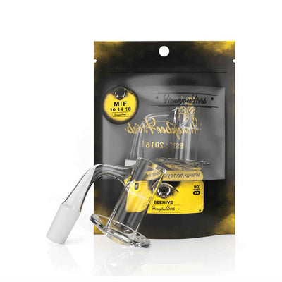 Honeybee Herb Black Line Beehive Quartz Banger by Honeybee Herb | Mission Dispensary