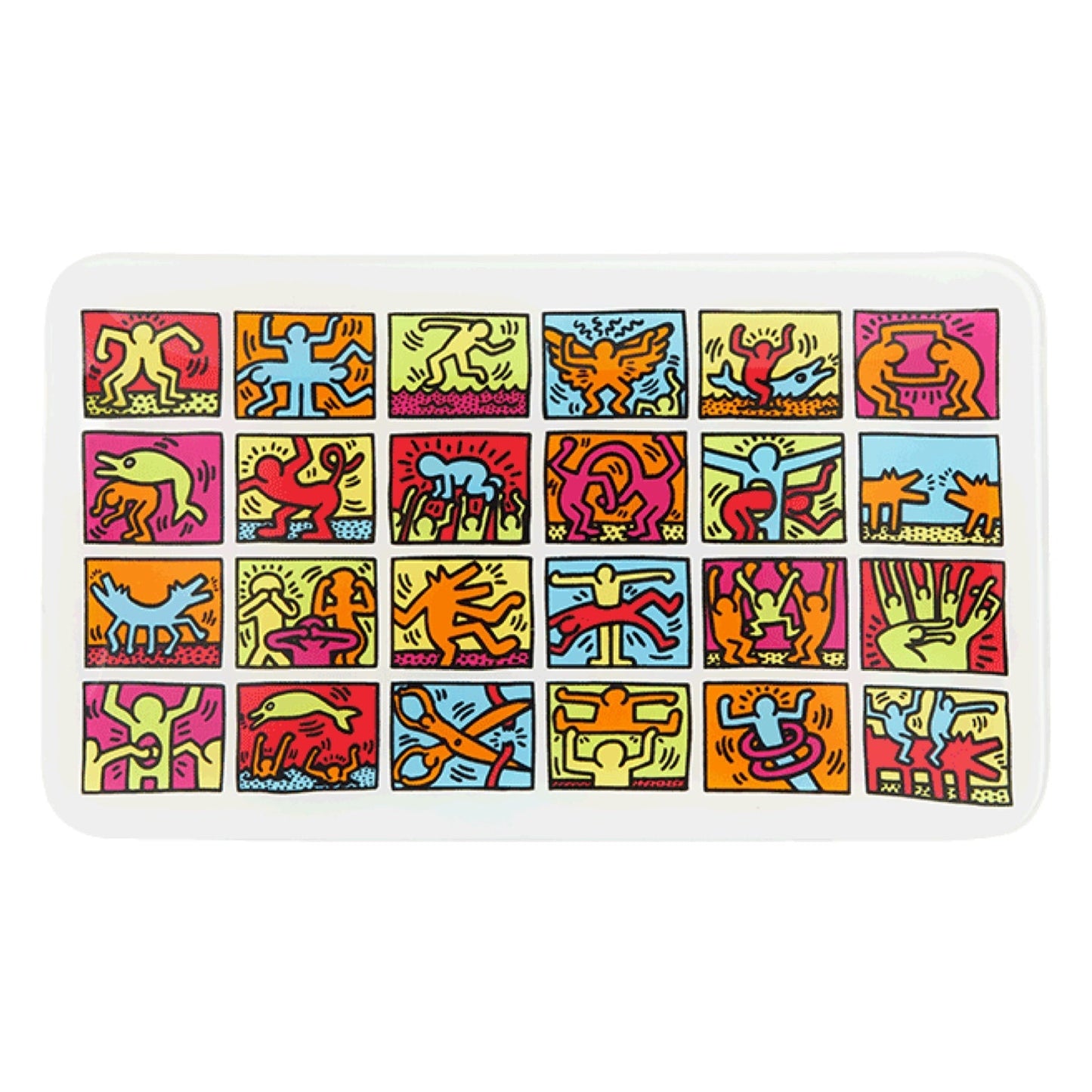 K. Haring Multi-Color Glass Rolling Tray by K. Haring Collection | Mission Dispensary