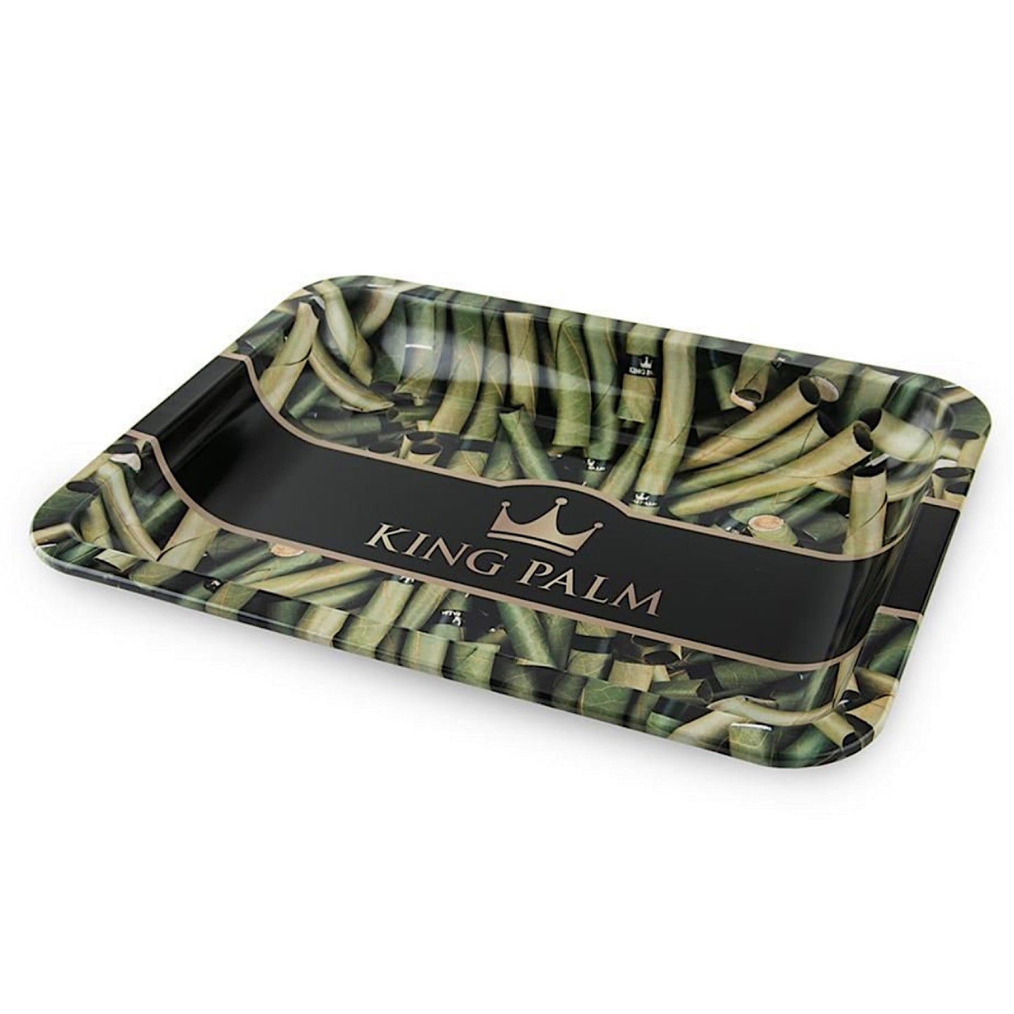 King Palm Royal Party Medium Metal Rolling Tray (8 x 10) by King Palm | Mission Dispensary