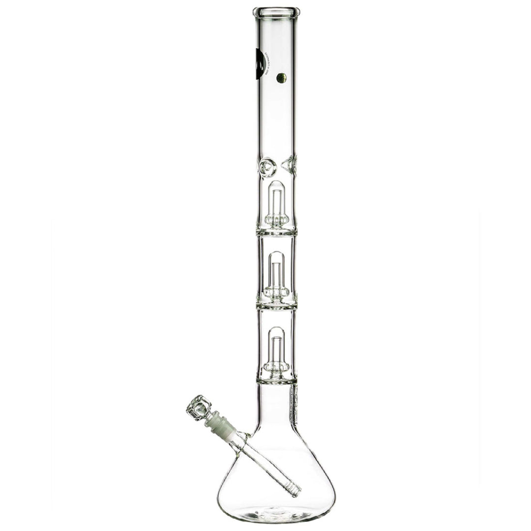 LA Pipes 26” 5mm Thick Triple Showerhead Perc Beaker Bong by LA Pipes | Mission Dispensary