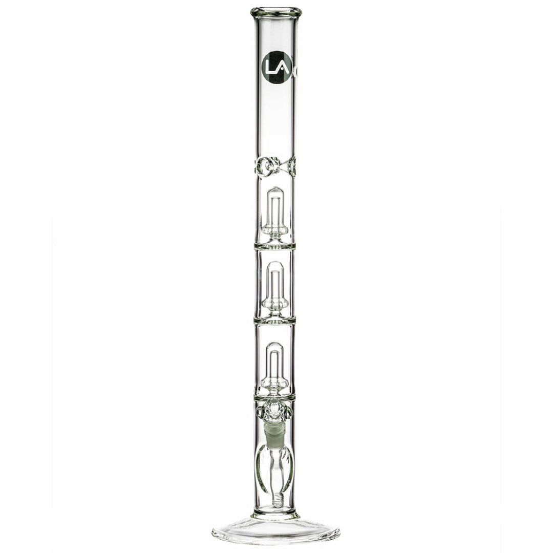 LA Pipes 26” 5mm Thick Triple Showerhead Straight Tube Bong by LA Pipes | Mission Dispensary
