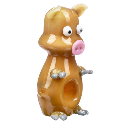 LA Pipes Little Piggy Glass Hand Pipe 🐷 by LA Pipes | Mission Dispensary