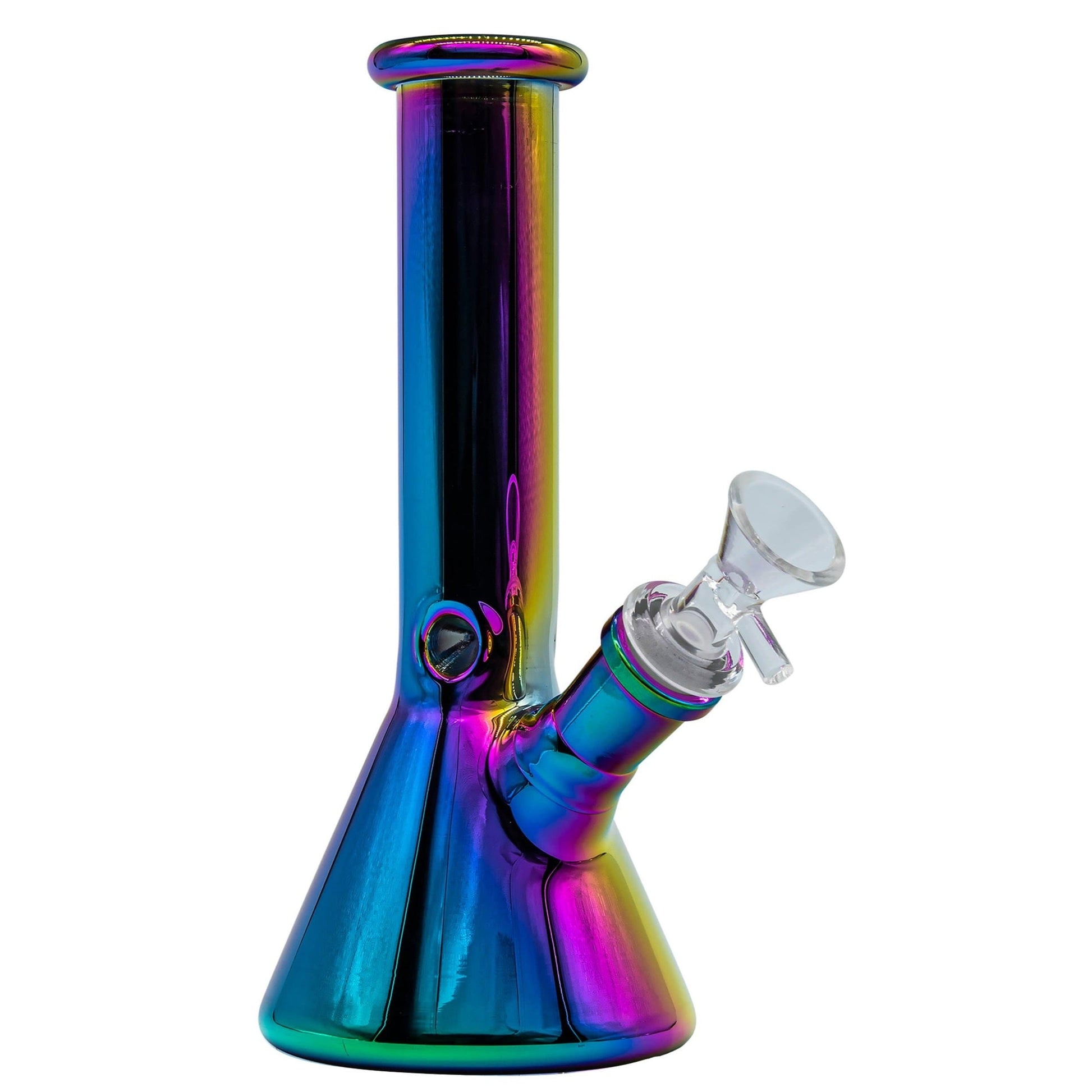 LA Pipes 8” Iridescent Glass Beaker Bong by LA Pipes | Mission Dispensary