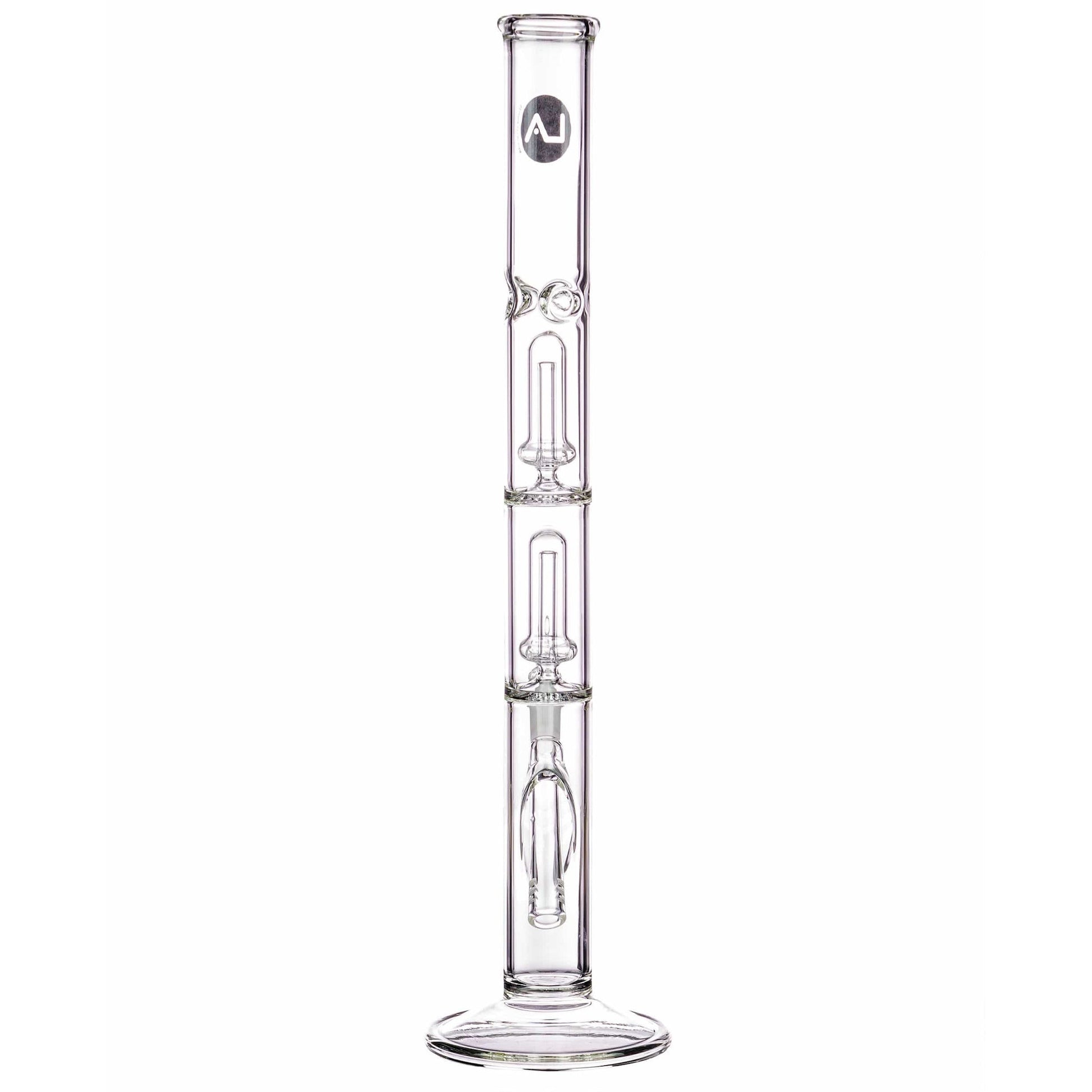 LA Pipes 14” Double Showerhead Perc Straight Tube Bong by LA Pipes | Mission Dispensary