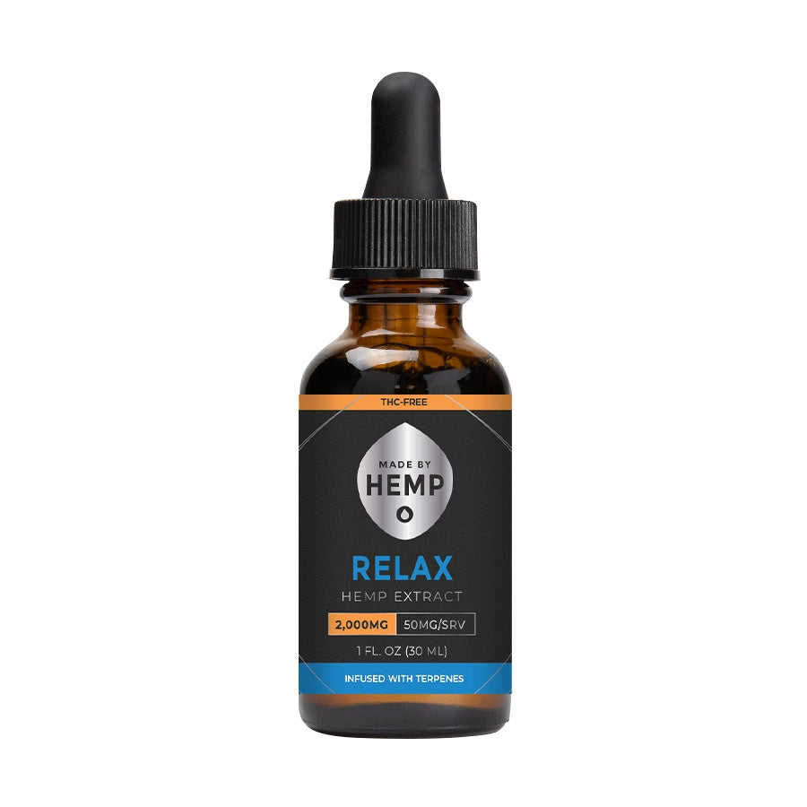 Made by Hemp RELAX Hemp Extract (1oz, 500-2000mg CBD)💧 by Made by Hemp | Mission Dispensary
