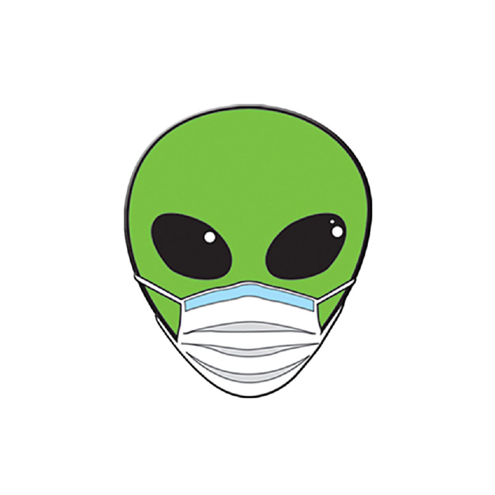 Masked Alien Enamel Hat Pin by Mission Dispensary | Mission Dispensary