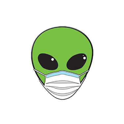 Masked Alien Enamel Hat Pin by Mission Dispensary | Mission Dispensary